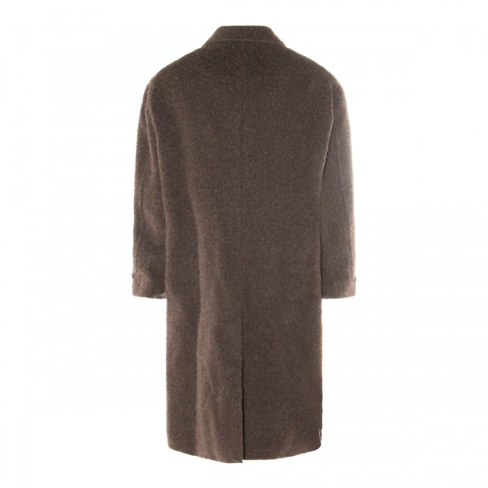 DARK BROWN COTTON COAT 2