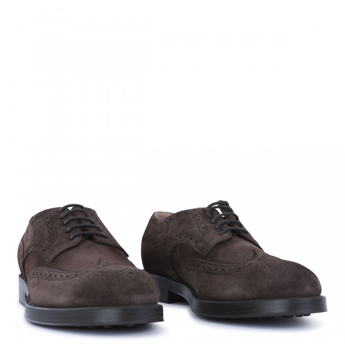 TOBACCO SUEDE LACE UP SHOES 2