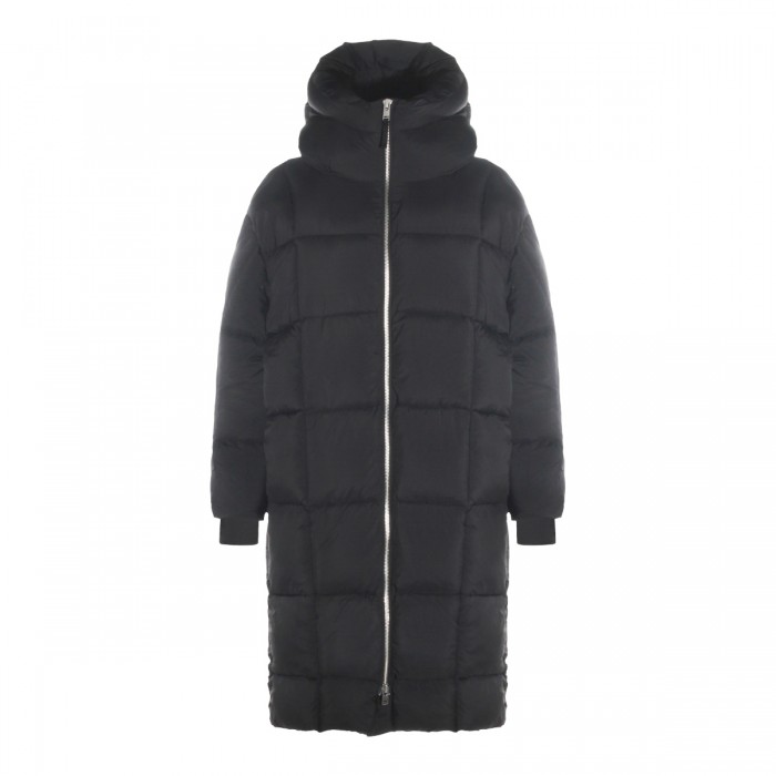 BLACK NYLON DOWN JACKET