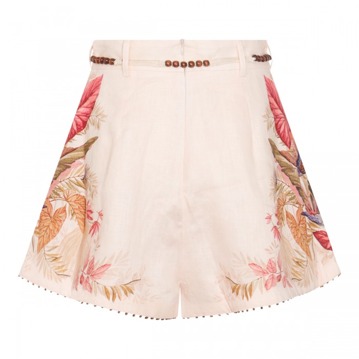 CREAM LINEN SHORTS 2