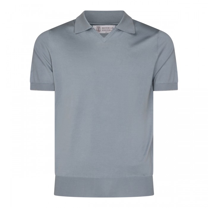 LIGHT BLUE COTTON POLO SHIRT