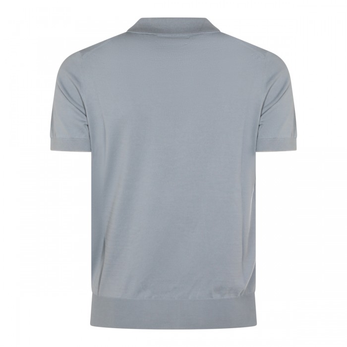 LIGHT BLUE COTTON POLO SHIRT 2
