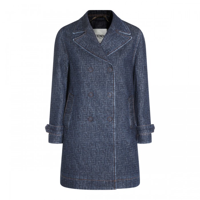 BLUE DENIM COTTON COAT