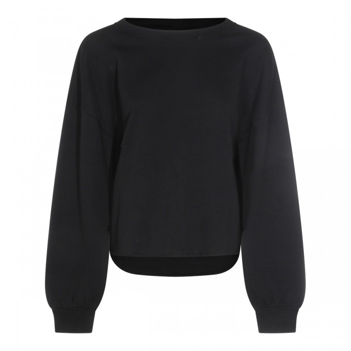 BLACK COTTON SWEATSHIRT