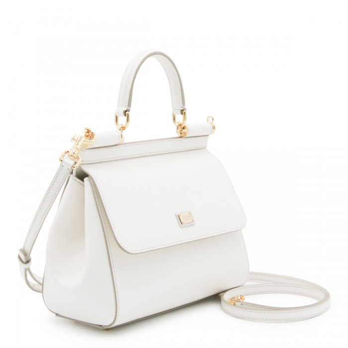 WHITE LEATHER SICILY SMALL BAG 2