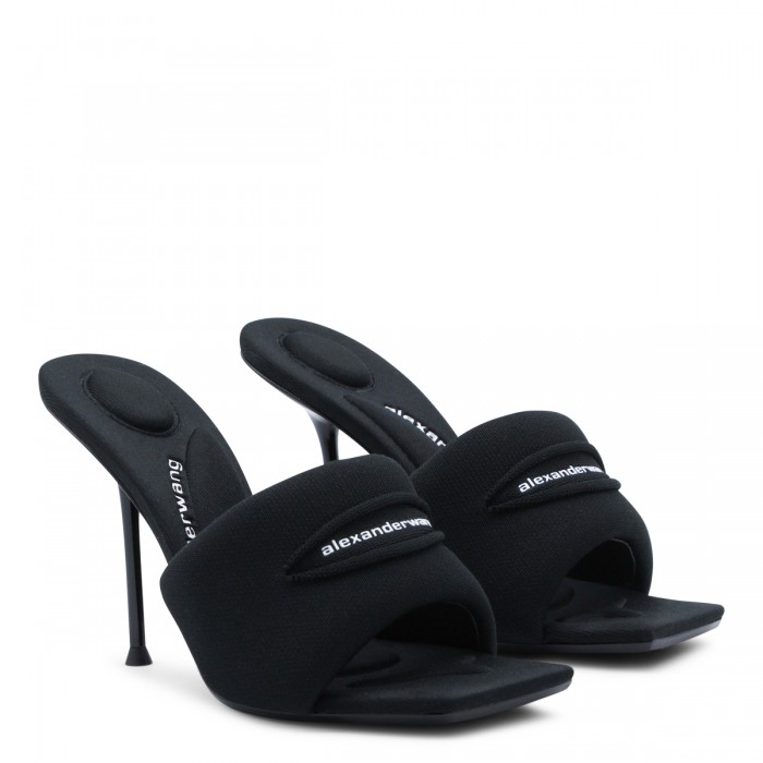 BLACK LEATHER SANDALS 2