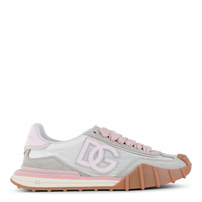 WHITE AND PINK SNEAKERS