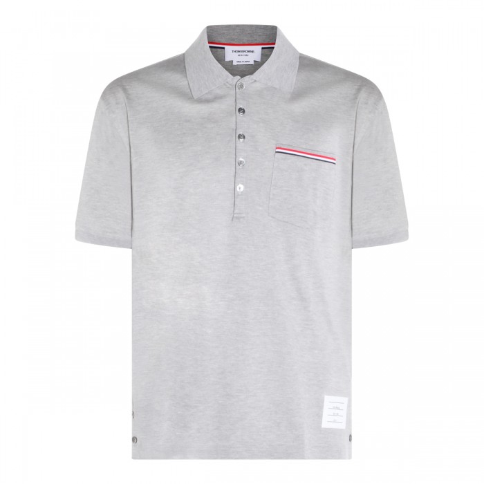 LIGHT GREY COTTON POLO SHIRT