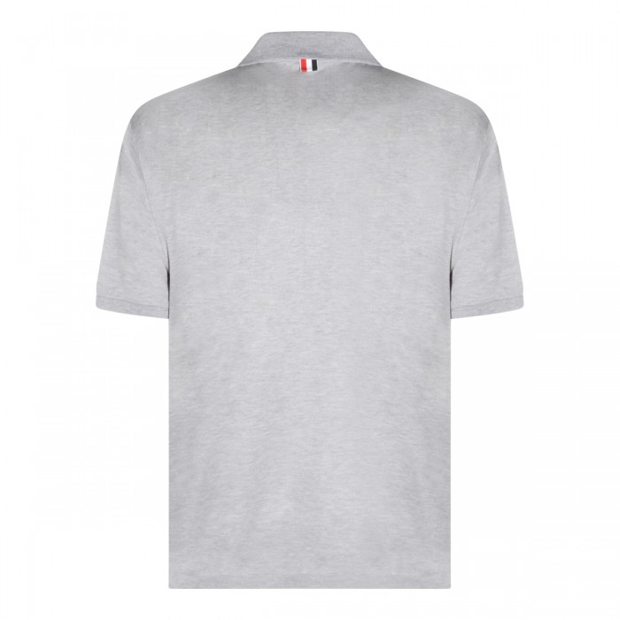 LIGHT GREY COTTON POLO SHIRT 2