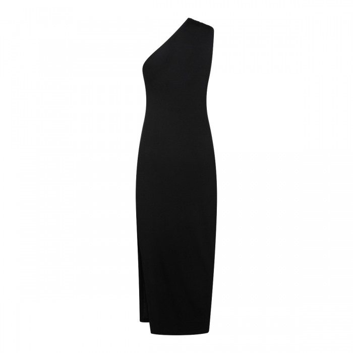 BLACK STRETCH LONG DRESS 2