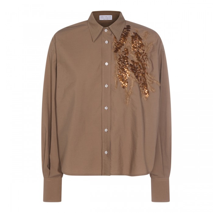 BROWN COTTON SHIRT