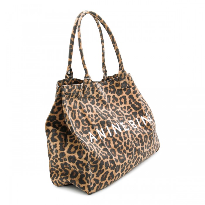 LEOPARD COTTON LEO CANVAS TOTE 2