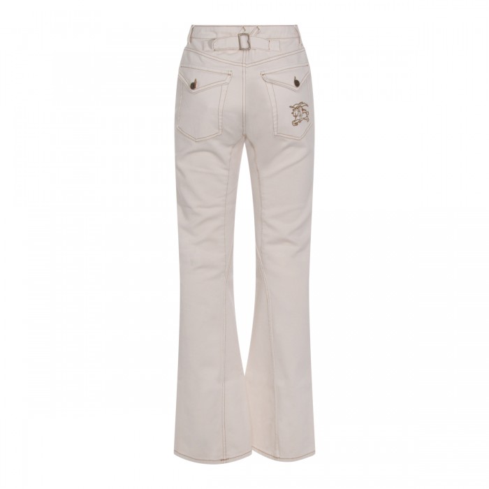 WHITE COTTON DENIM JEANS 2