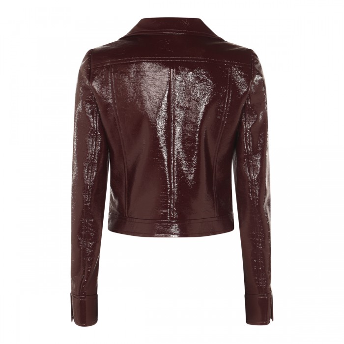 BURGUNDY COTTON CASUAL JACKET 2