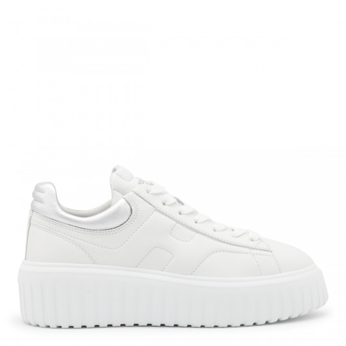 WHITE AND SILVER LEATHER...