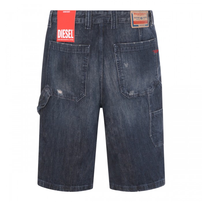 DARK BLUE COTTON SHORTS 2