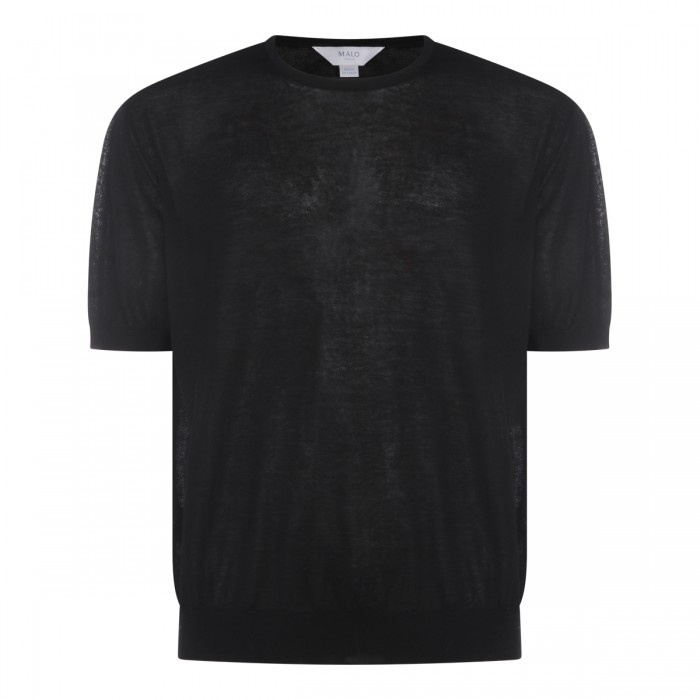 BLACK COTTON T-SHIRT