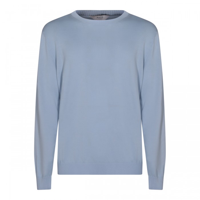 LIGHT BLUE COTTON KNITWEAR