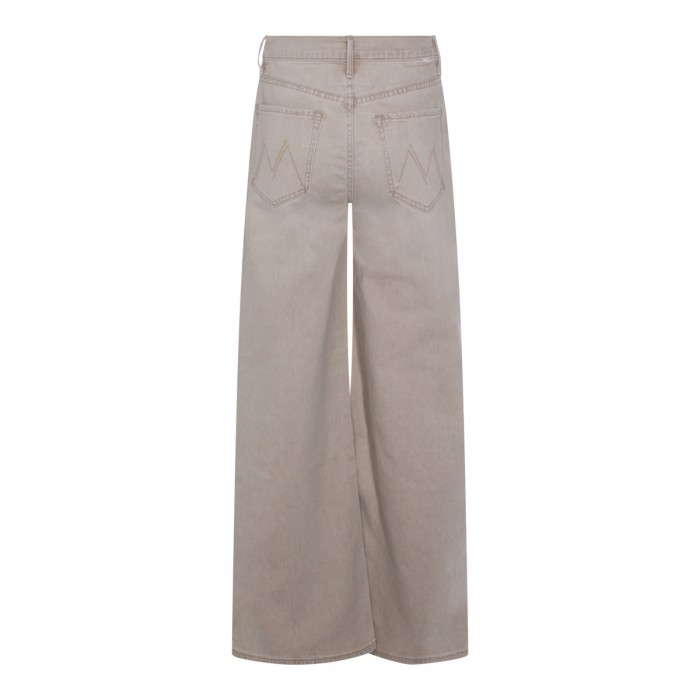 BEIGE COTTON DENIM JEANS 2