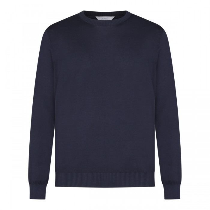 DARK BLUE COTTON KNITWEAR