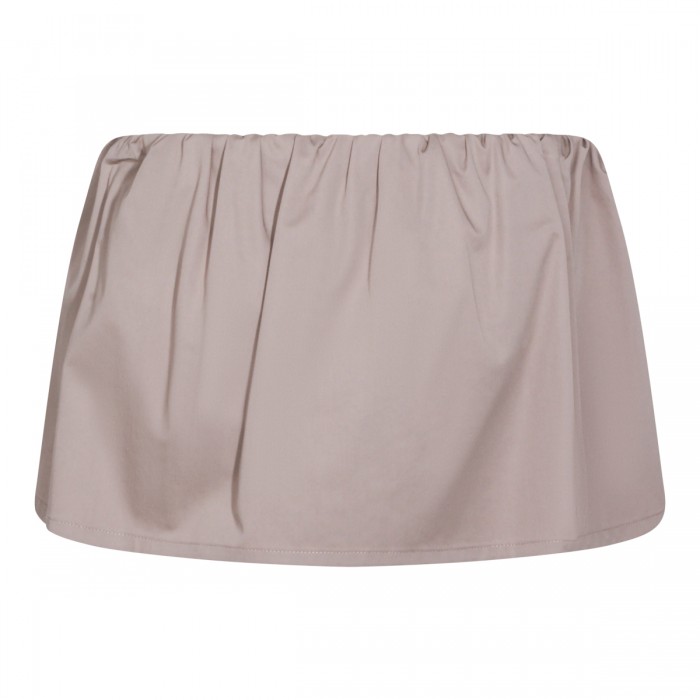 BEIGE COTTON MINI SKIRT 2