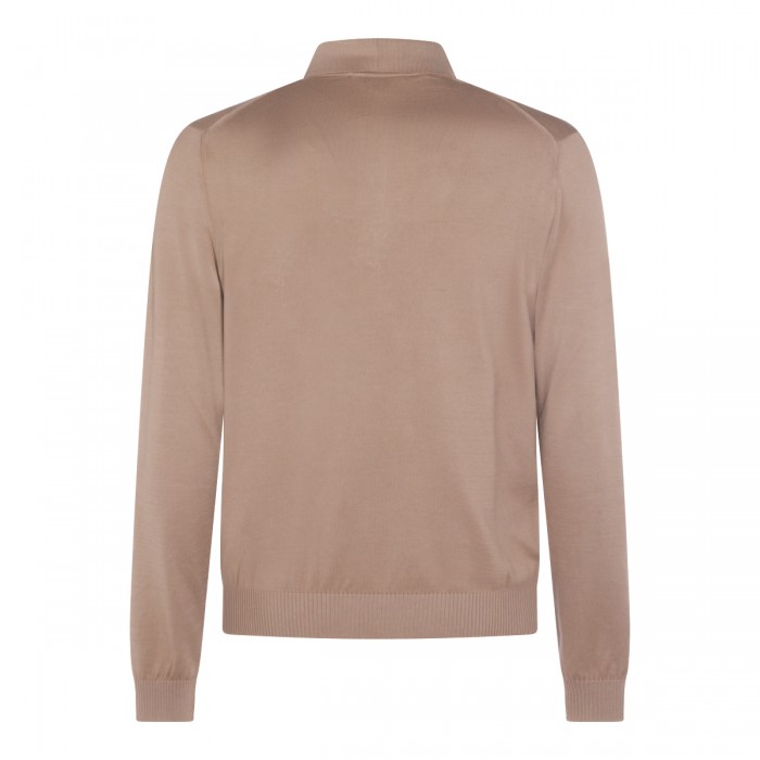 LIGHT BROWN COTTON POLO SHIRT 2