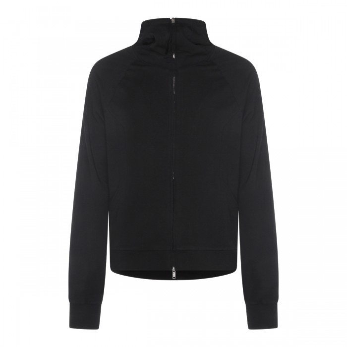 BLACK COTTON SWEATSHIRT