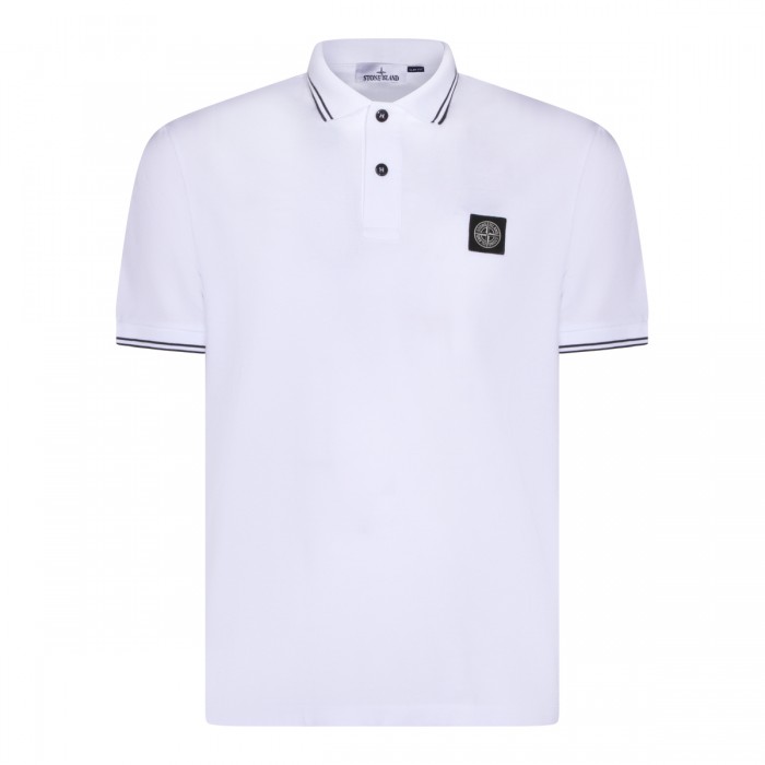 WHITE COTTON POLO SHIRT