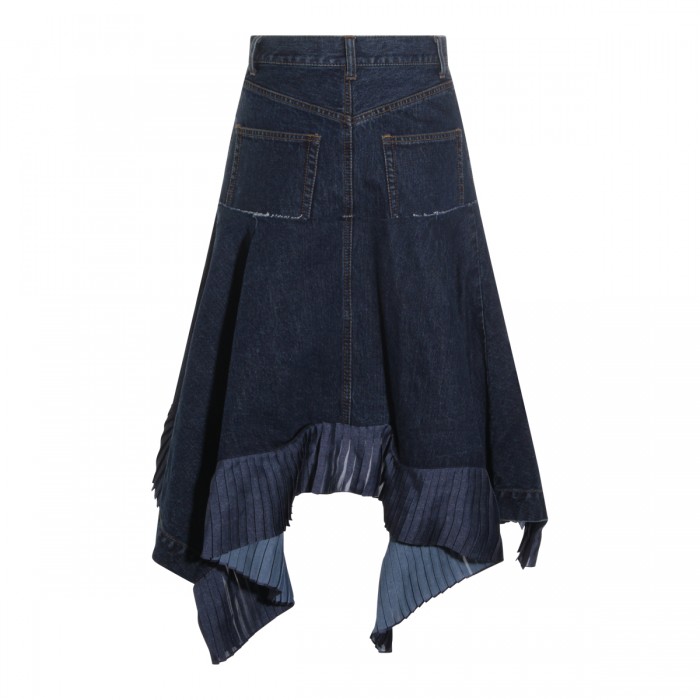 BLUE COTTON MIDI SKIRT 2