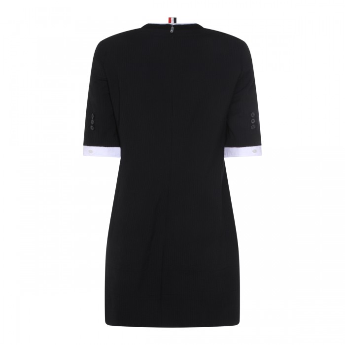 BLACK WOOL MINI DRESS 2