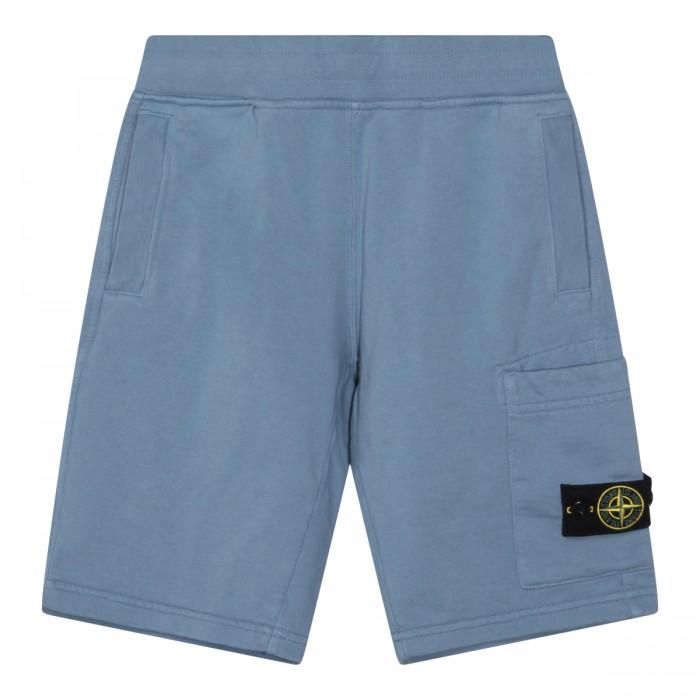 LIGHT BLUE COTTON SHORTS