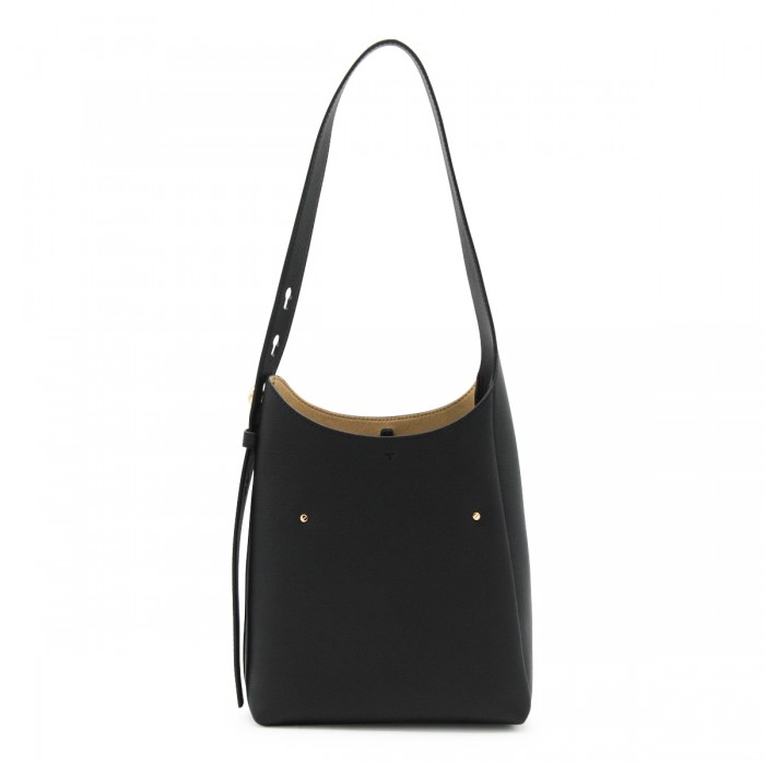 BLACK LEATHER HOBO ROMY...