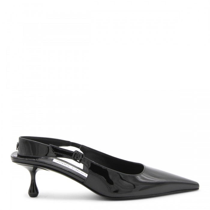 BLACK LEATHER LUCID PUMPS