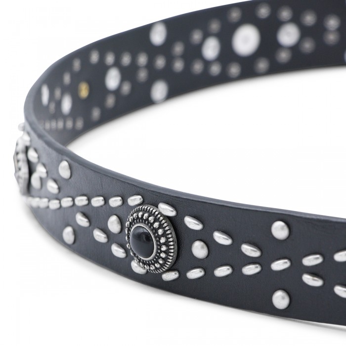 BLACK LEATHER BELT 2