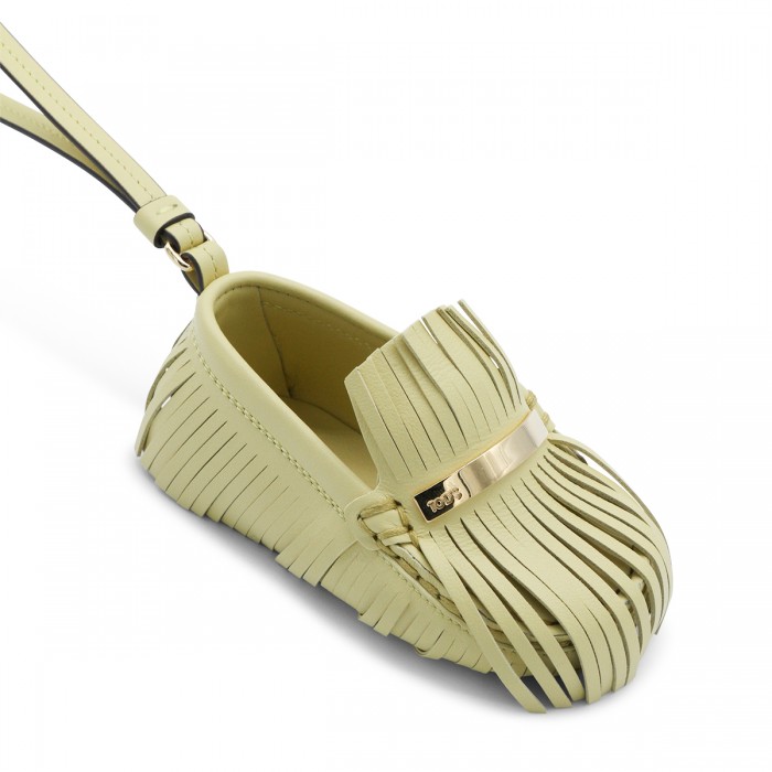 DARK YELLOW LEATHER KEY RING 2