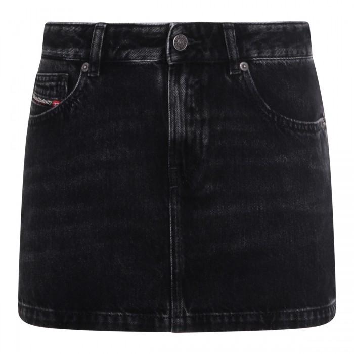 BLACK DENIM SKIRT