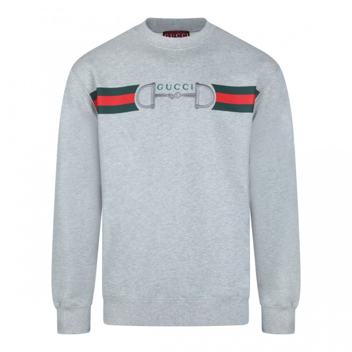 GREY COTTON SWEATSHIRT