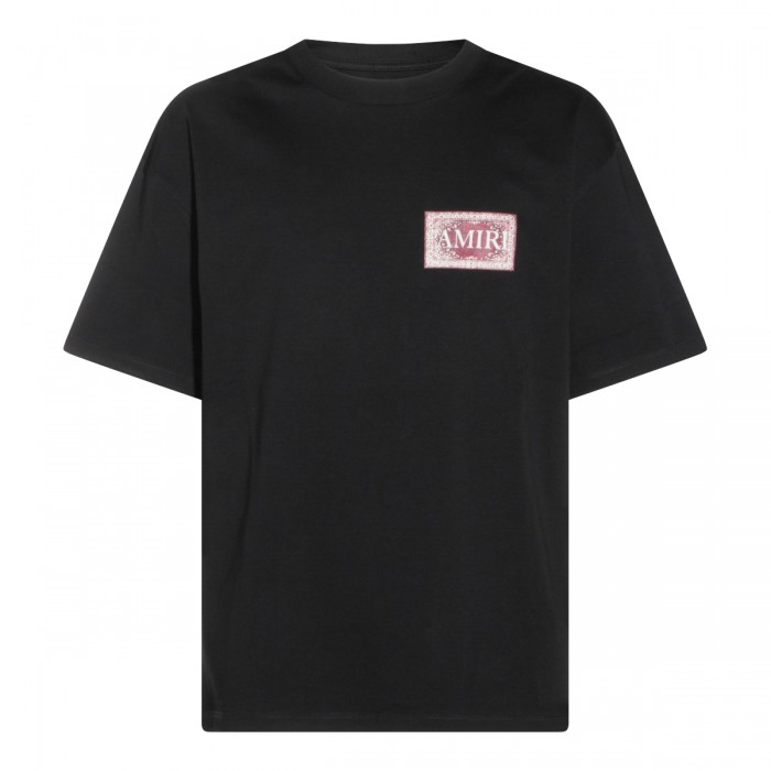 BLACK COTTON LOGO T-SHIRT