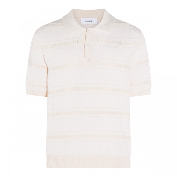 OFF WHITE COTTON POLO SHIRT