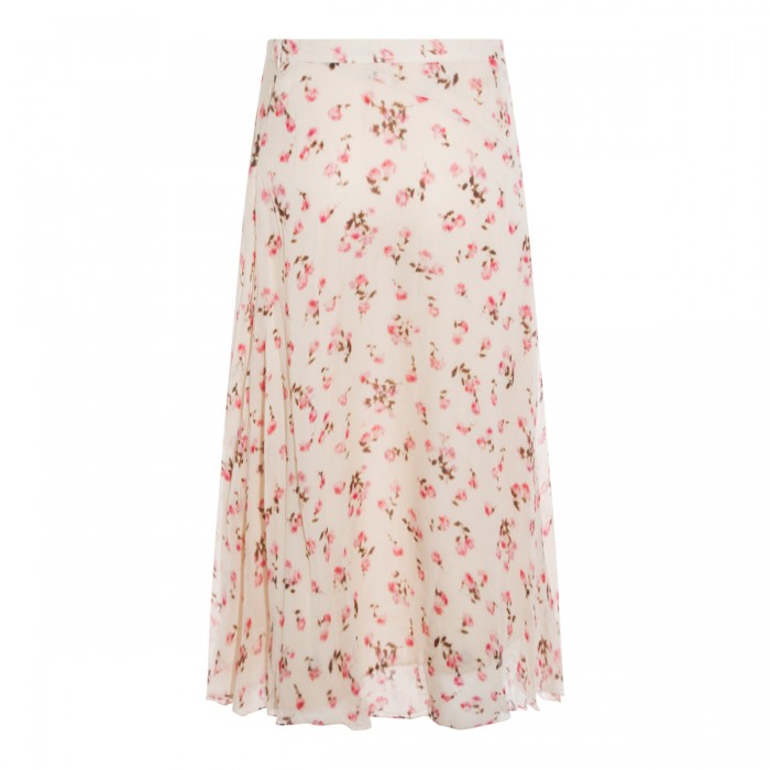 BEIGE VISCOSE LONG SKIRT 2