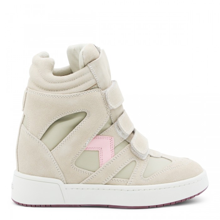 BEIGE AND BUBBLEGUM LEATHER...