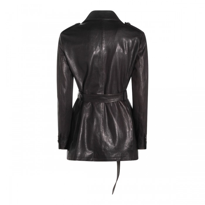 DARK BROWN LEATHER JACKET 2