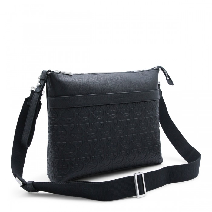 BLACK LEATHER CROSSBODY BAG 2