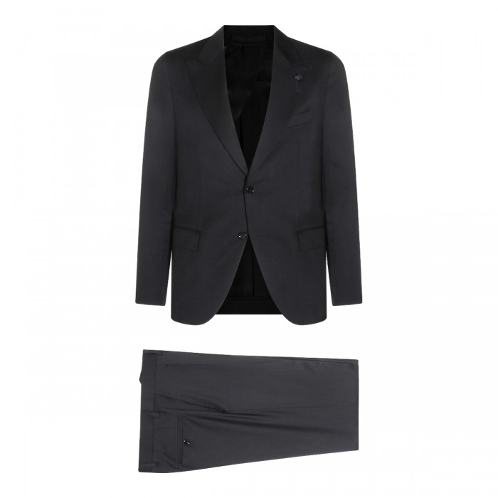 BLACK VIRGIN WOOL SUITS