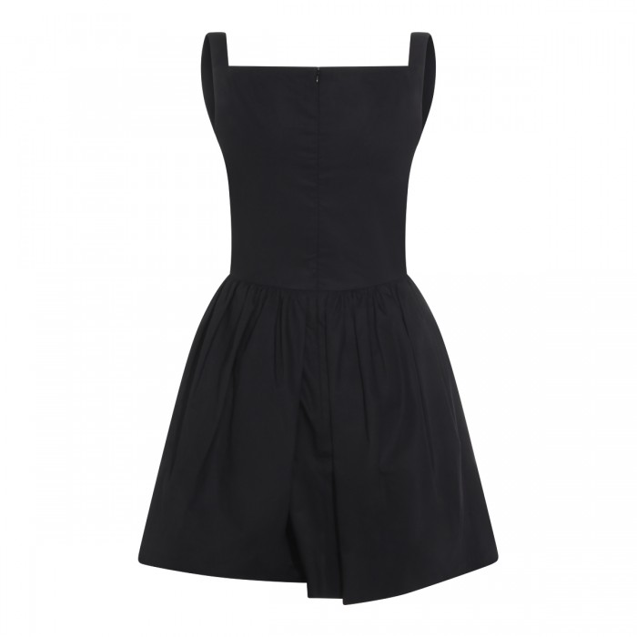 BLACK COTTON MINI DRESS 2