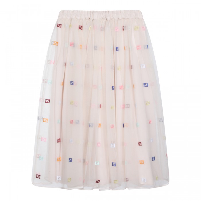LINEN TULLE MIDI SKIRT