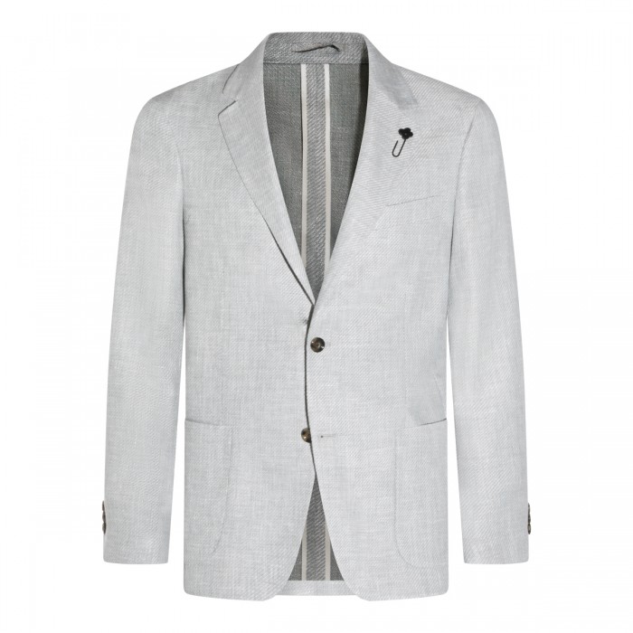 MINT WOOL AND LINEN BLAZER