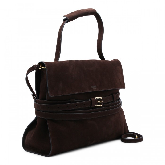 BROWN LEATHER TOP HANDLE BAG 2