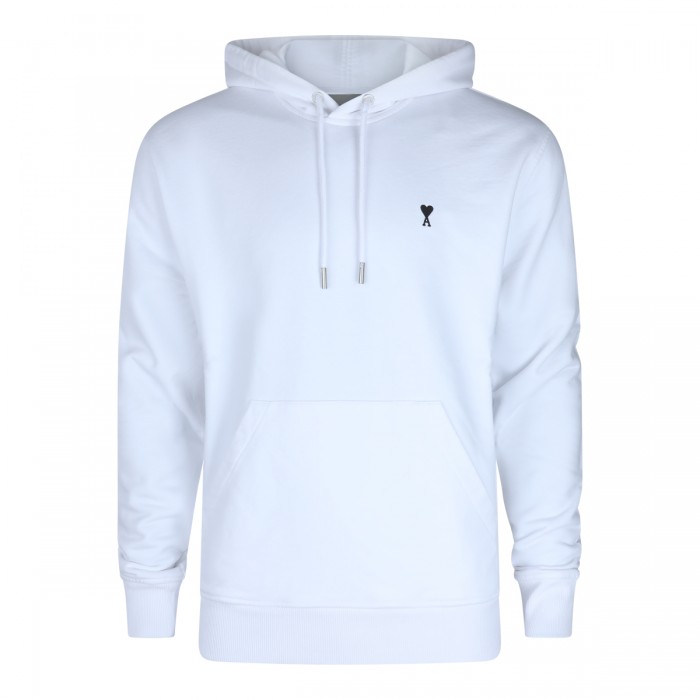 WHITE COTTON SWEATSHIRT