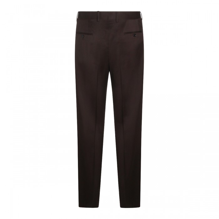 DARK BROWN WOOL PANTS 2